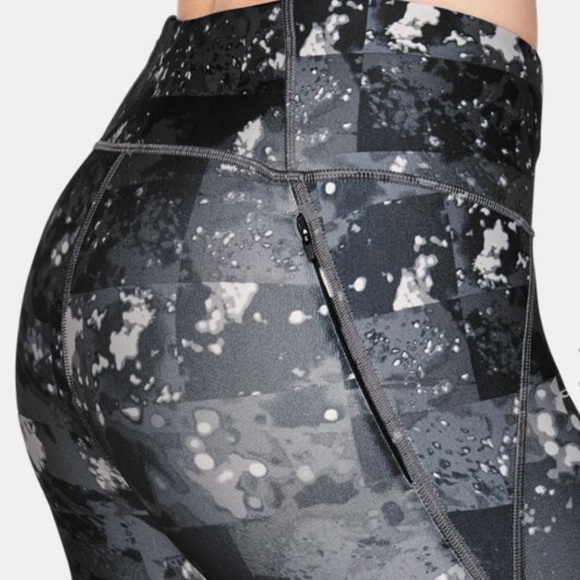 Under Armour Fly Fast Printed Black Small Capri - Picture 3 of 8